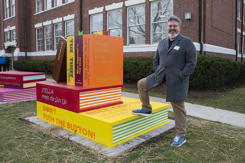 Author Bill Cotter: Don't Push the Button - Reader’s Garden public art project
