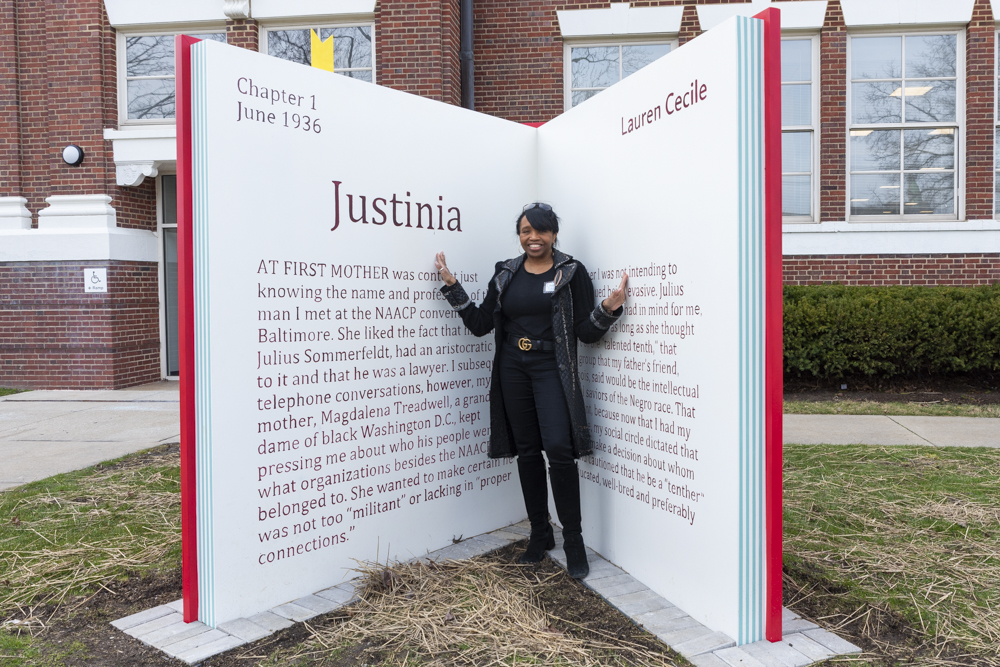 Author Lauren Cecile; Eyes Like Mine - Reader’s Garden public art project