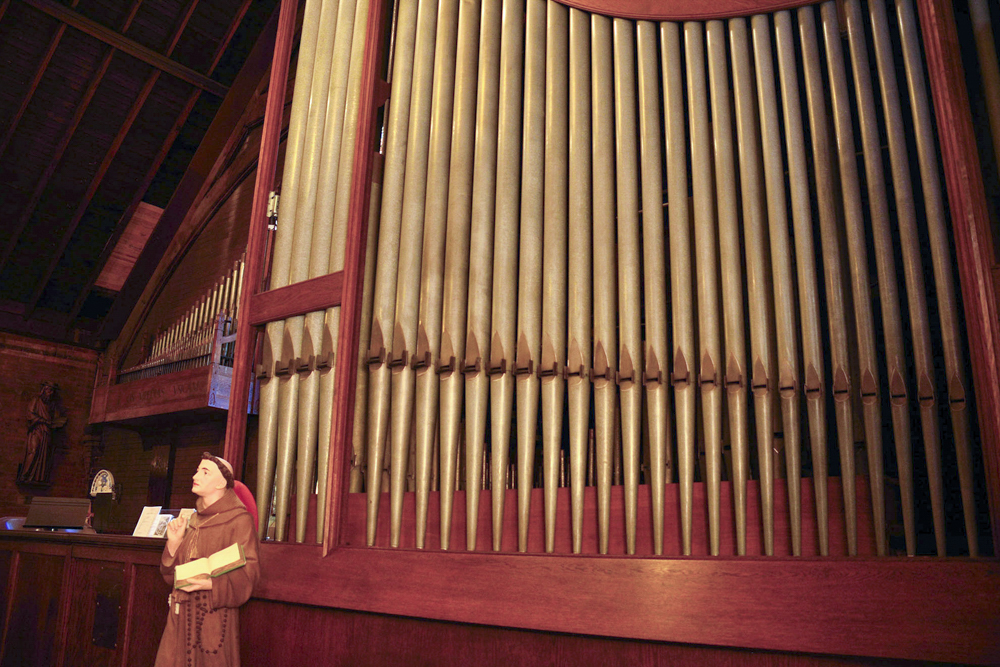 There was big organ that filled up the back of St. James Church and a choir