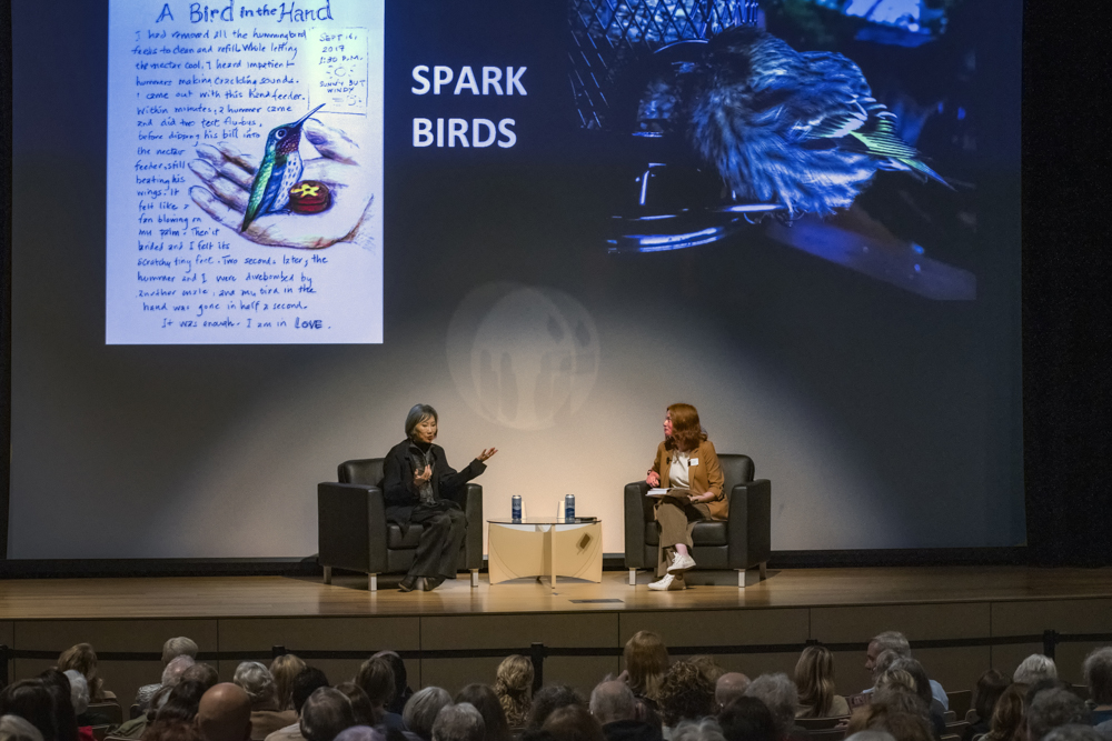 Amy Tan discusses her new book, The Backyard Bird Chronicles at the Cleveland Museum of Natural History’s Murch Auditorium