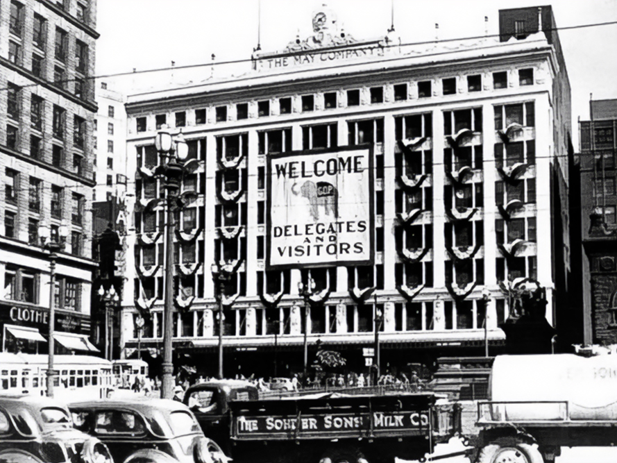 Sign on The May Company for the 1936 GOP Convention