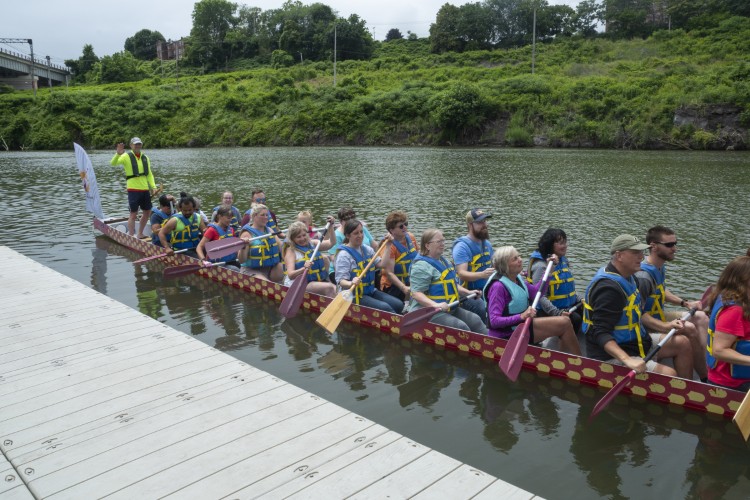Dragon boat tours at Canalway's River Rally