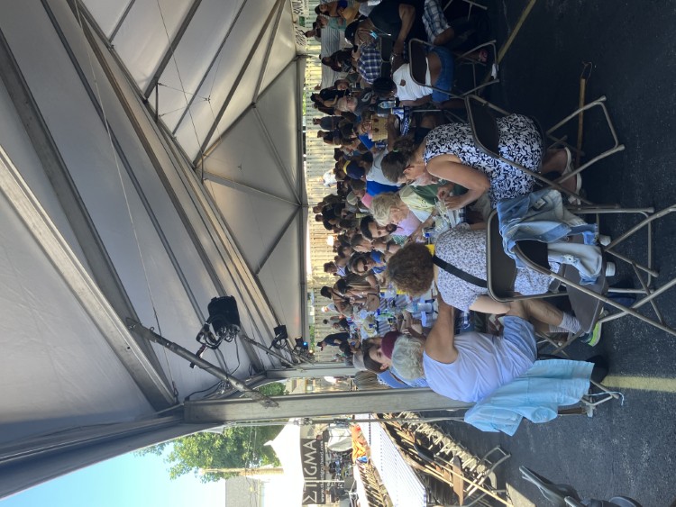 The outdoor food tent