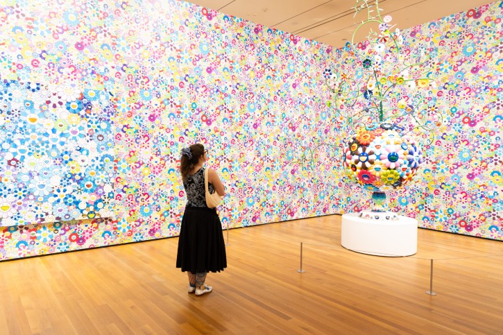 “Takashi Murakami: Stepping on the Tail of a Rainbow,” closes this Sunday, Sept. 7.