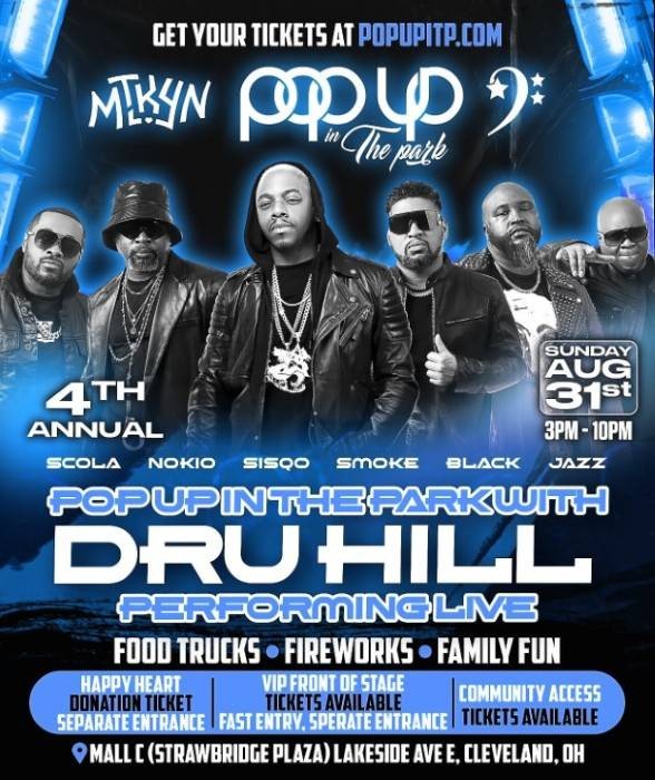 The R&B performances at Pop-Up in the Park include Dru Hill, Adina Howard, and Carl Thomas.