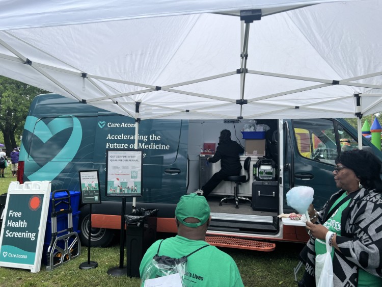Heart Health screening tent