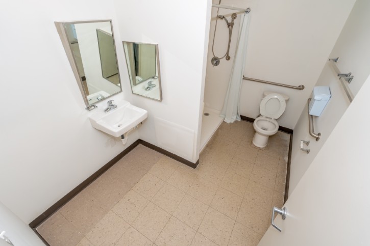 Newly-renovated Y-Haven bathroom