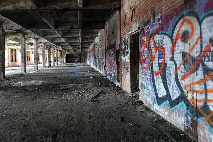 The building has become a canvas for many street artists in the past 40 years.