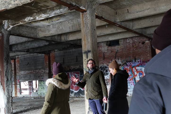 Decades of exposure have left the building in severe disrepair.