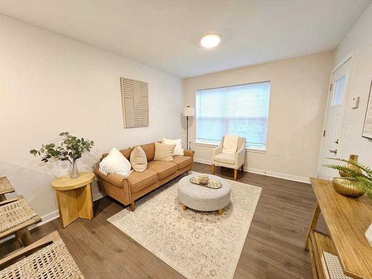 A living room configuration.