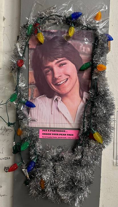 Presser's friend and mentor Ted Frankel developed Big Fun's marketing for a poster of 70s heartthrob David Cassidy (1950-2017): 'Put a Partridge under your pear tree for the holiday.'