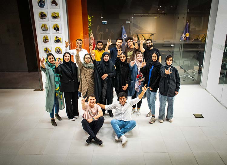 Technovation winner and AISA School co-founder Amirali Rezaei and friends