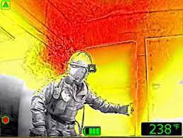 Thermal imaging allows firefighters to navigate through hazardous environments.