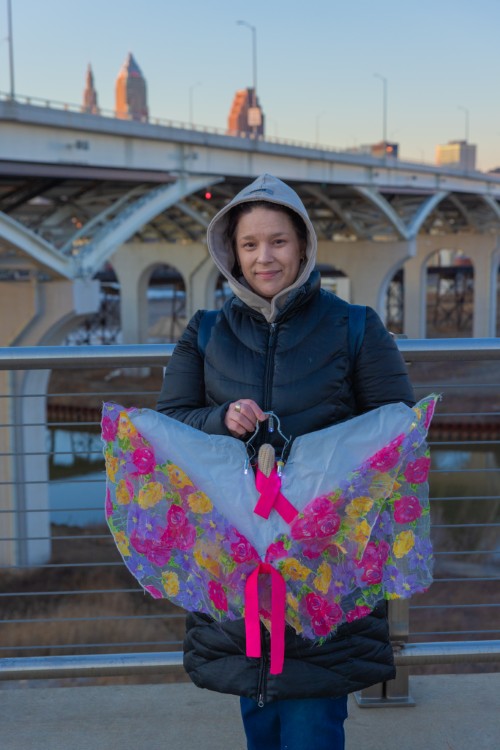 Artist Julie Reminick's butterfly