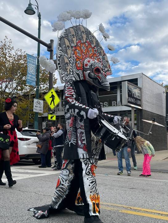 Some costumes at Día de Muertos were extravagant.
