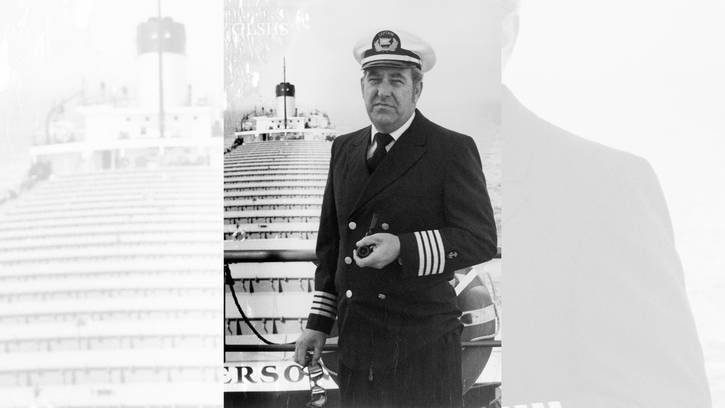 Jesse Bernie Cooper, captain of the SS Arthur M. Anderson, was traveling with the Edmund Fitzgerald when it sank.