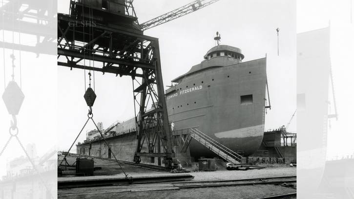 The Edmund Fitzgerald was built and launched at the River Rouge yard of Great Lakes Engineering Works (GLEW) in Ecorse, Michigan.