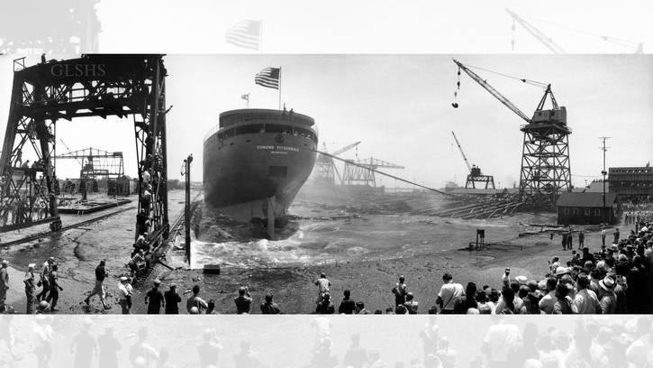 The GLEW launch of the Edmund Fitzgerald.