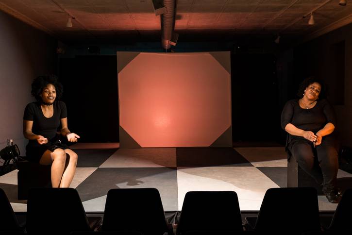 Mary-Francis, Renee Miller, and Christina Johnson in the 2017 revival of 'Objectively/Reasonable.'