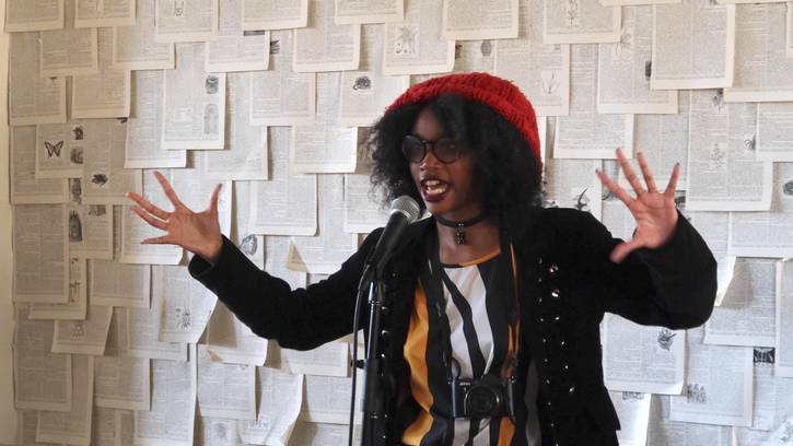 Spoken word artist Raja Belle Freeman