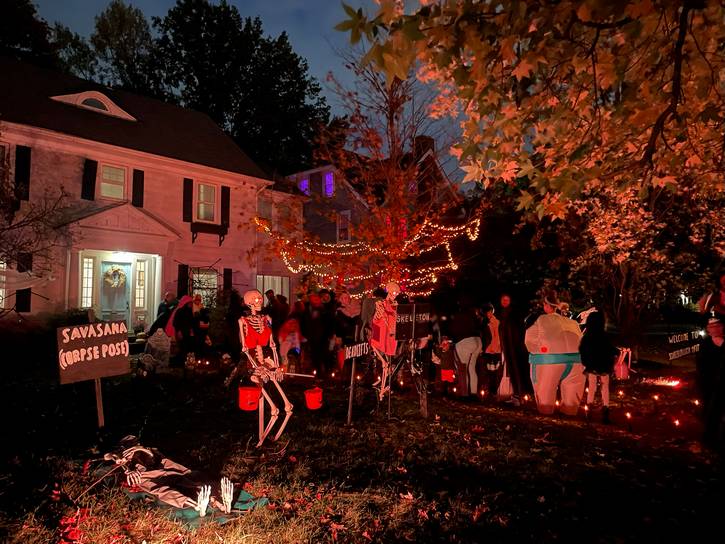 Savasan (corpse pose).