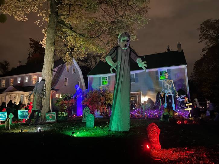 Ghosts and goblins tower over 'Scareborough.'