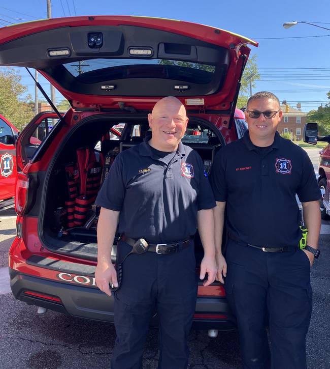 University Heights firefighters Travis and Chris.