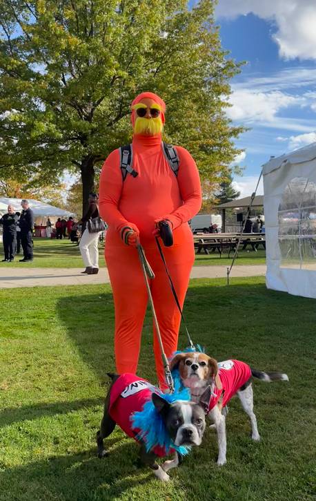 The Lorax with Thing One and Thing Two at South Euclid's October Feast.