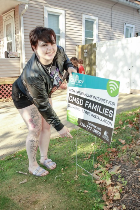 Aaliyah Cashdollar and the DigitalC sign.