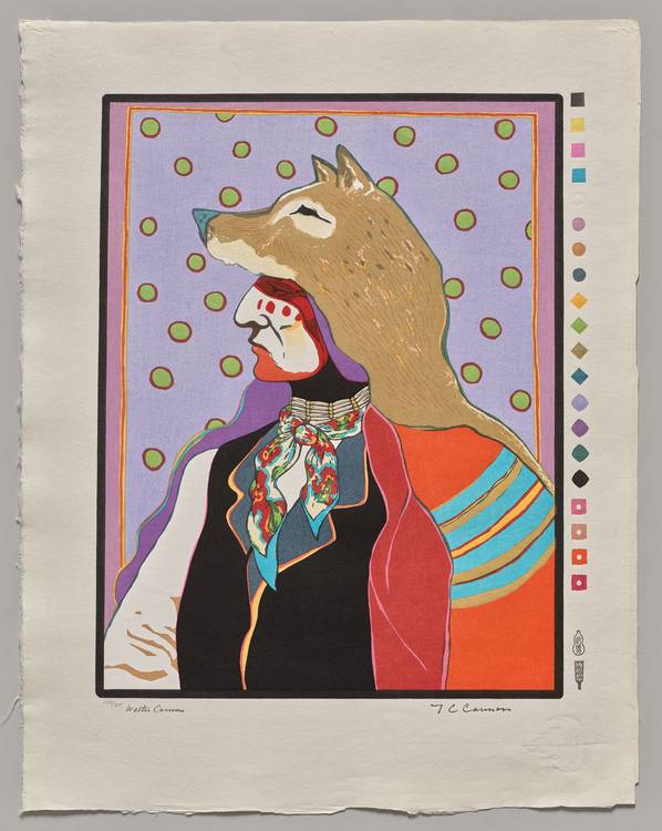 His Hair Flows like a River, from Memorial Woodcut Suite.