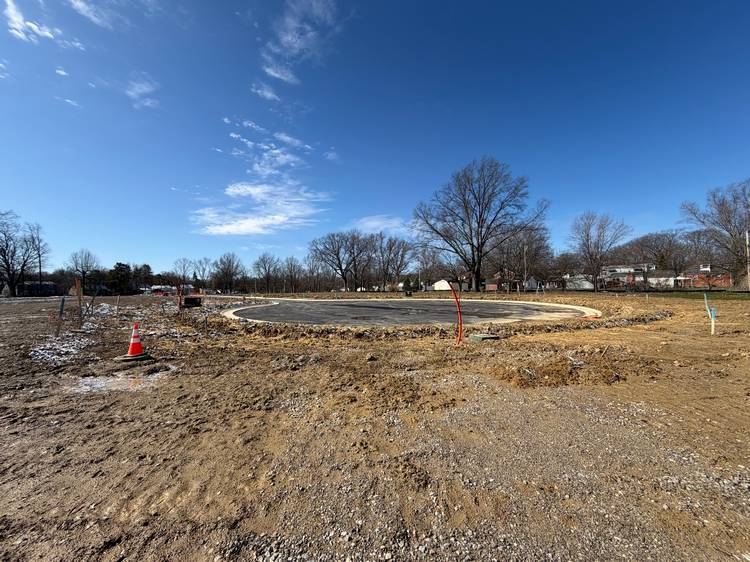 The undeveloped land on the six acres that will become St. John Woods and St. John Meadow.