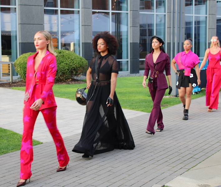 The finale walk at the end of designer  Valerie Mayén's Glam Rock Runway Show.