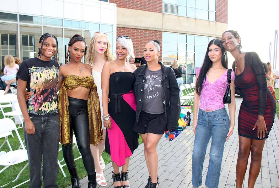 Enjoying designer Valerie Mayén’s Glam Rock Runway Show at the Lago East Bank terrace.