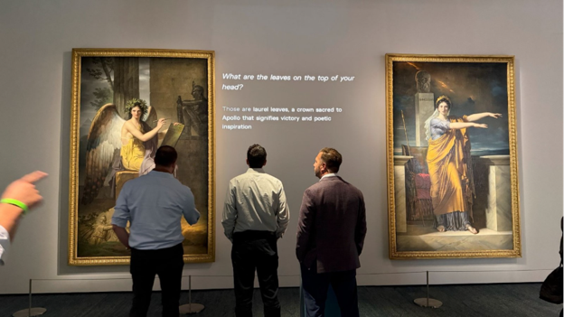 'Talk to the Art' allows visitors to ask questions to two paintings, which respond through AI.
