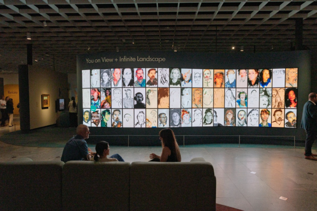'You on View' shows the self-portraits other visitors have created at 'Portrait Maker..'
