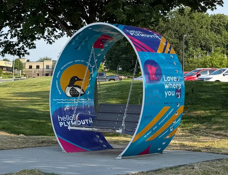 A Noblewins vinyl-wrapped bench.