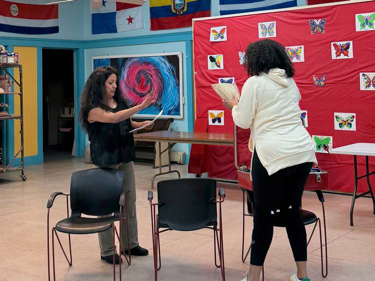 Rehearsal of "Exit Door" as part of the Test Flight play development series.