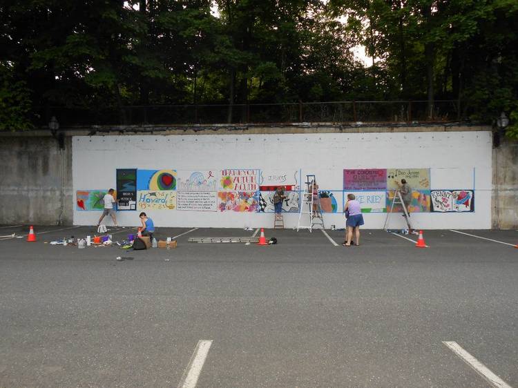 The first rendition of 'The Concreate Quilt' in Vermont commemorated the 25th anniversary of the AIDS Quilt