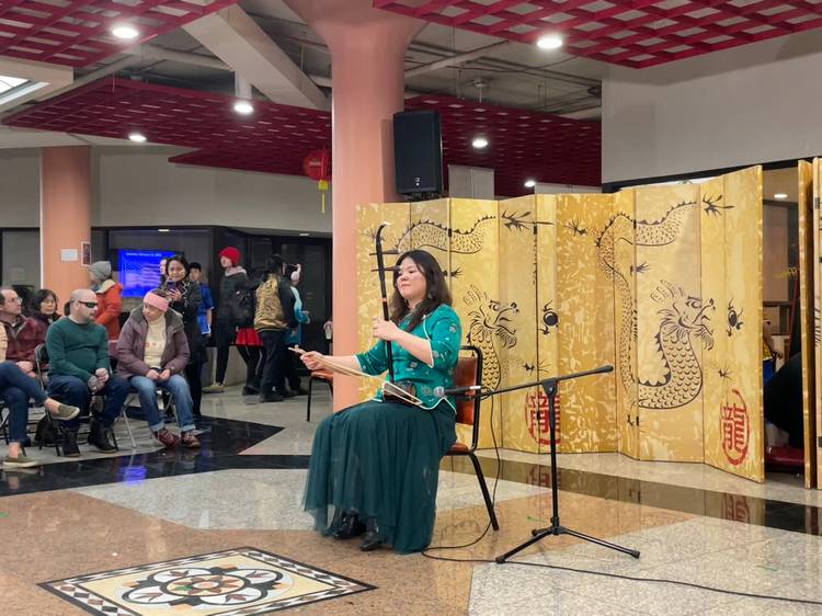 Janice Liu playing the Erhu