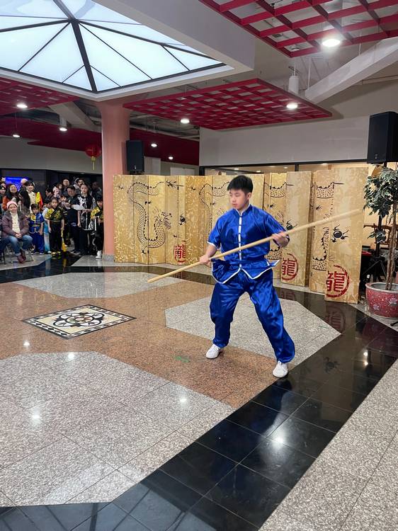 Students and masters from Great Wall Kung Fu Center demonstrate their skills.