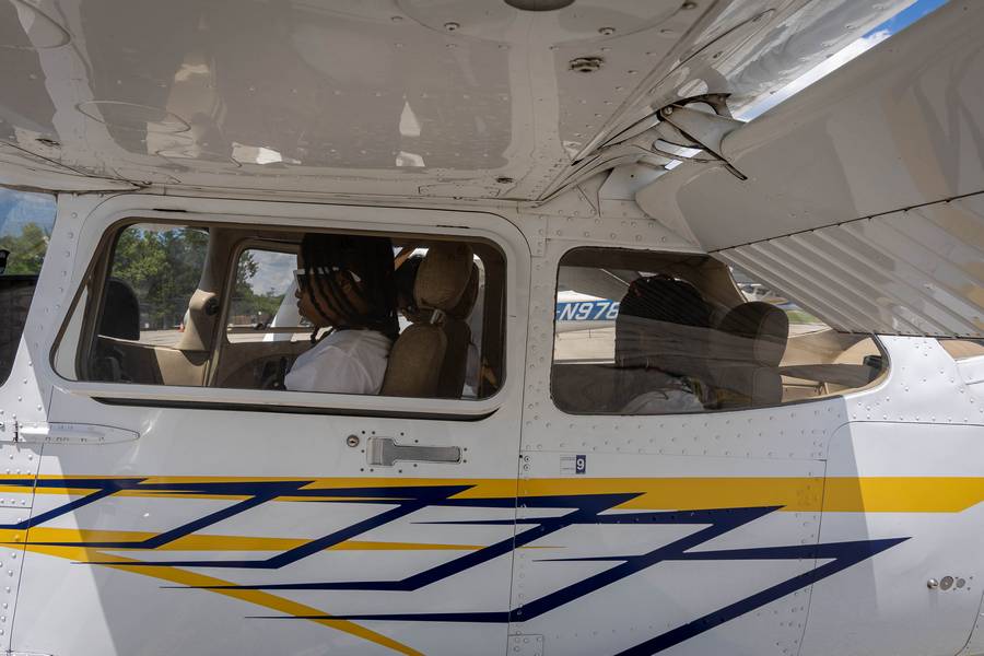 ACE students fly their first aircraft.