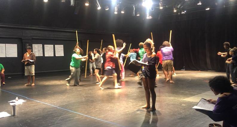 'Getting Back to Once Upon a Time' performers in rehearsal.