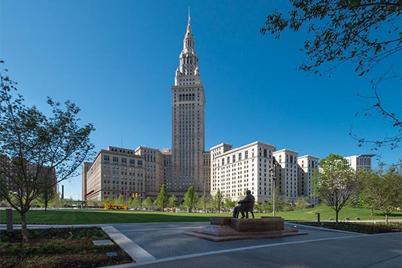 The renovated Public Square in 2016.
