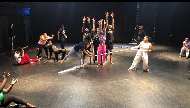 'Getting Back to Once Upon a Time' performers in rehearsal.
