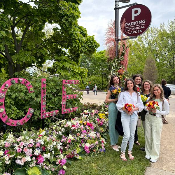 Happy flashers by the Cleveland Botanical Garden.