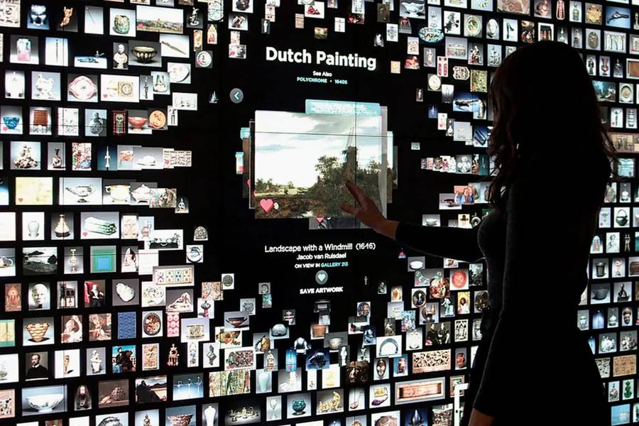 The Art Lens Wall.