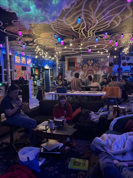 The The Hub Art Factory interior.