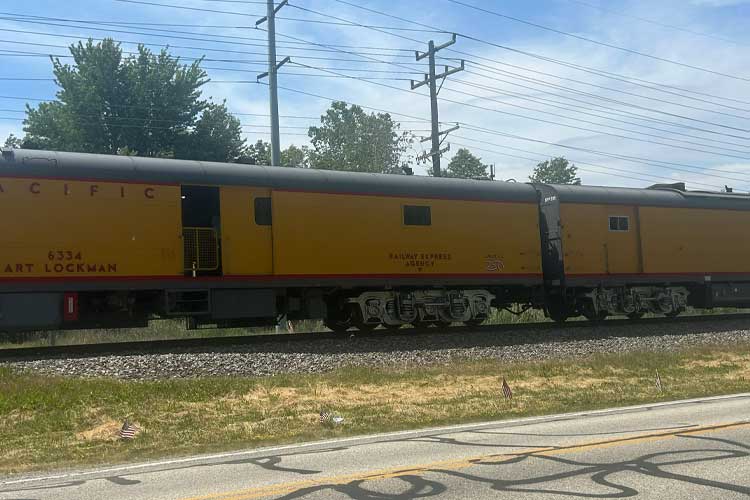 Rail cars on Union Pacific Big Boy No. 4014.