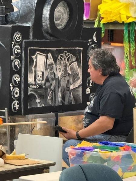 Volunteers are still putting the finishing touches on the Parade the Circle art projects.