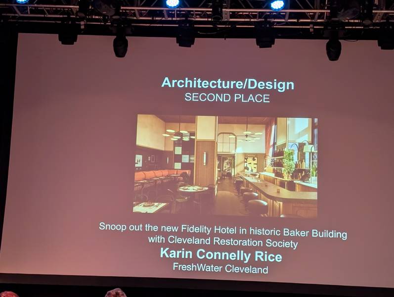 FreshWater managing editor Karin Connelly Rice won second place in the architecture/design category for her feature on the Baker Building.